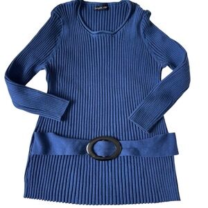 August Silk Royal Blue Long Sleeve Top